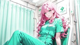 Pink Hair Nurse's Afternoon Whispers: From Idle Gaze to Fingertips Trembling
