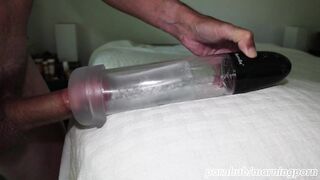 My BestVibe penis pump sucks the cum out of my jock Very intense boy solo cumming