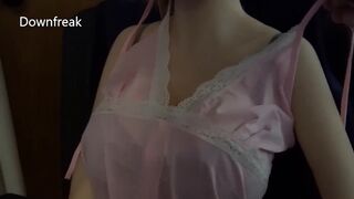 Elf Sex Doll with Puffy Down Jacket Drilled . Short version. Silicone tpe