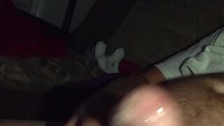 Late night masturbating and semen flow...