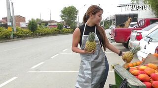 Lalin hotty Fruit Vendor Approached Outdoors, This honey Assents to Leave With Him... What Happens Next Is Wild