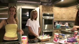 Private home episode girls show boobs booty & spread their cunts at a birthday