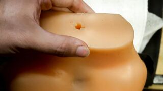 Fucking My Toy Not fast Close Up with Cum All Over the Ass