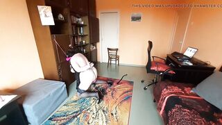 Corpulent thrall vitgun is training for her Corporalist's arrival, part 1.mp4