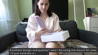 Anna Unpacks and Tests the Sex Machine and Dildo.