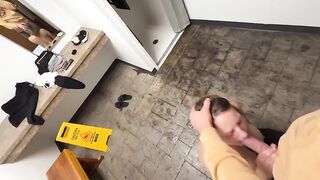 Hot Wife Caught Masturbating in Restroom and Drains Knob
