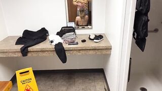 Hot Wife Caught Masturbating in Restroom and Drains Knob