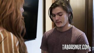 Busty Redhead Stepmom Pleases Stepson After he Found Her Sex Toys
