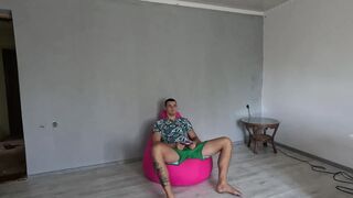 This sweetheart Rides Him Until This chap Breaks Dry Hump Domination in Denim Shorts