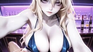 Loneliness pale woman get fucked by lucky bartender
