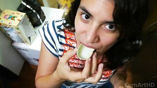 Pleased Easter! - Chocolate egg surprise! - Cum on food 2