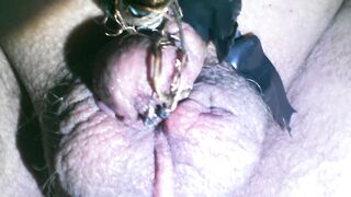 Electro cum my petite pathetic worthless cock