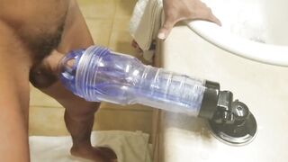 Banging Fleshlite Turbo on Counter