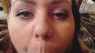 DAYTONA HALE! Close up sloppy BJ
