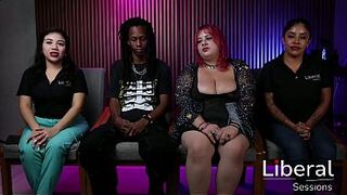 CORPULENT WOMAN ENJOYS COCK black
