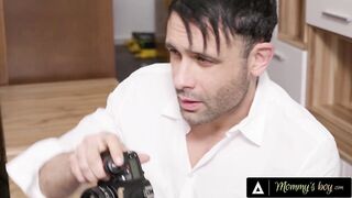 MOMMY'S BOY - Big Bazookas MILF Shalina Devine Gets Her Face Covered In Cum After Hard DP