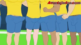 Gay orgy at the World Cup with players.