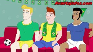 Gay orgy at the World Cup with players.