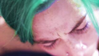 Tattoed Chick Throats Me, I Fuck Her Booty With Creature Ramrod