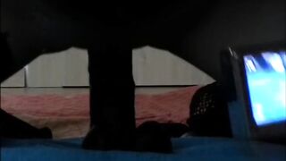 Zicken vagina squirt riding on big Black Sex tool