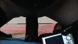Zicken vagina squirt riding on big Black Sex tool