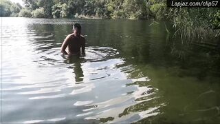 Solo Hunk Berlin Lakes SFW FKK Naturist Swim - Lapjaz.com Ecosexual Ecoporn