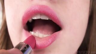 LIPSTICKED LIPS ARE GREAT AROUND YOUR COCK