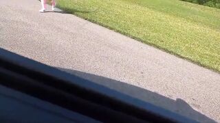 Old Man Picks up Cheerleading Teen at the Park and Gets Head
