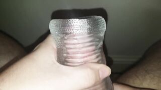 See-through Fleshlight and Cum