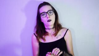 Punk Cutie Smokin' in Fishnets