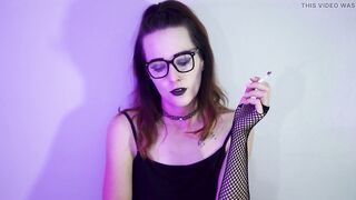 Punk Cutie Smokin' in Fishnets