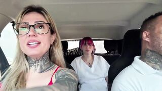 We picked up a nurse at the bus stop! We took her to the car to bang her until she came.