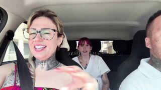 We picked up a nurse at the bus stop! We took her to the car to bang her until she came.
