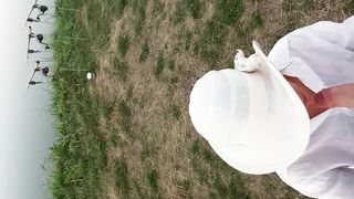 POV Outdoor Blowjob on fishing from s - Nature Oral sex-sex