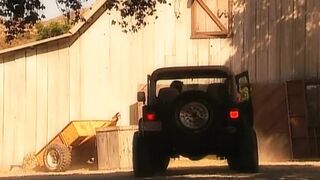 Golden-haired Honey Gets Hardcore Fucked in the Barn