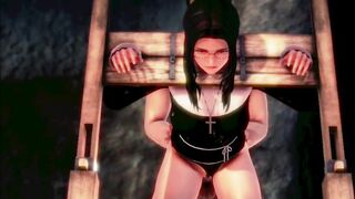 ilia raiven the sexy Vgirl nun , rope stocks and wooden hourses