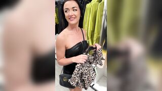Shopping with Zuzu Pleasing oral in public changing rooms