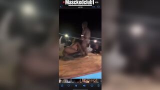African Live public stage sex dwarf