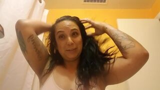Shaving cream on face. A pleasure custom I did with real reaction