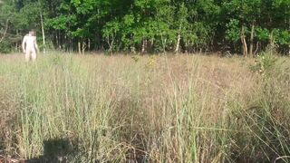 In nature's garb walking and jogging outdoors