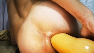 anal streching with butternut squash insertion Horsengine