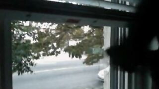 House window penis flashing