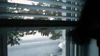 House window penis flashing