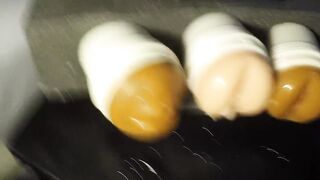 Banging 3 Fleshlights Cumming Twice!