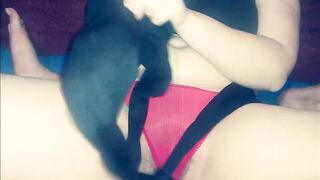 Kinky girl Mari wear and do footjob in stockings - MariLewdVi