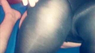 Kinky girl Mari wear and do footjob in stockings - MariLewdVi