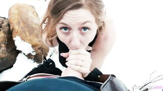 Awesome Amateur Sucking Skills POV Facial - Excited Hikers - Molly Pills