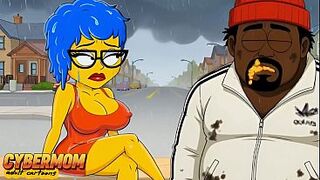 Wife Cheated on Her Husband with a Black Guy. Cartoon