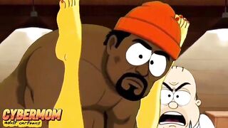 Wife Cheated on Her Husband with a Black Guy. Cartoon