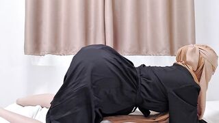 POV: Watch Your Hijabi Cutie Tease in a Black Abaya